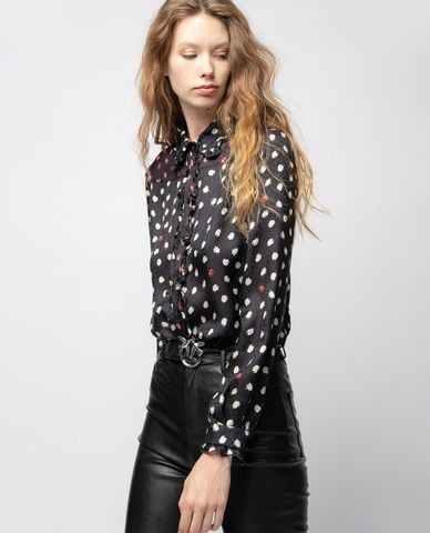  PINKO - Áo sơ mi nữ tay dài Rose Motif 