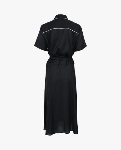  PINKO - Đầm sơ mi midi cổ bẻ tay ngắn Encanto Chemisier 