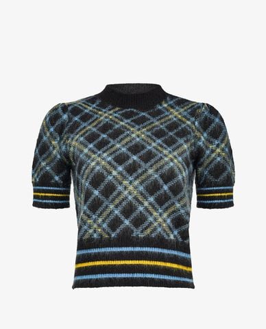  PINKO - Áo len nữ ngắn tay phom ôm Amarone 