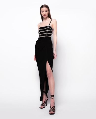  PINKO - Đầm hai dây phom ôm xẻ tà quyến rũ Albenga 