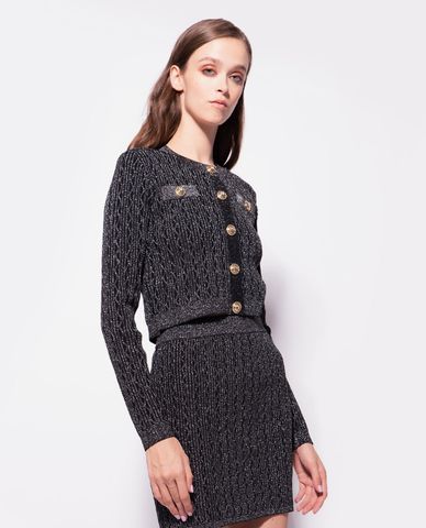  PINKO - Áo khoác cardigan nữ tay dài cổ tròn Kahlua 