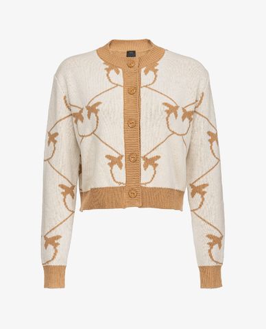  PINKO - Áo khoác cardigan nữ phom ngắn tay dài Lavant 