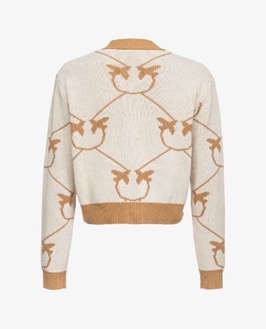  PINKO - Áo khoác cardigan nữ phom ngắn tay dài Lavant 