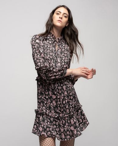  PINKO - Đầm sơ mi tay dài cổ trụ Floral 