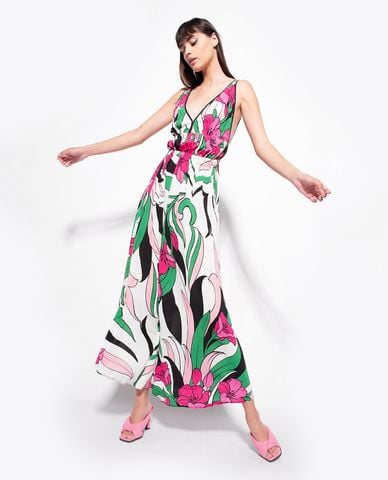  PINKO - Đầm sát nách họa tiết hoa Nocciolo 