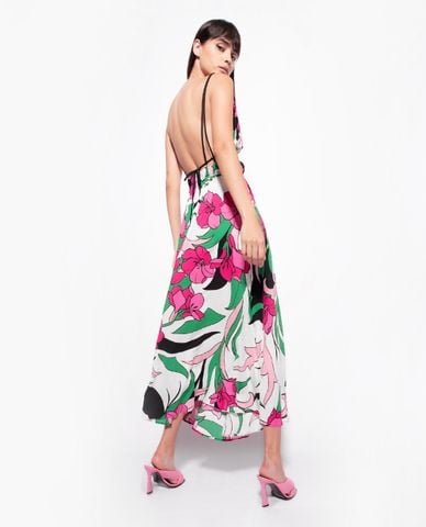  PINKO - Đầm sát nách họa tiết hoa Nocciolo 