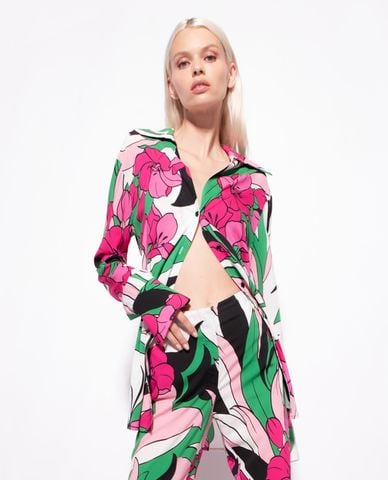  PINKO - Áo sơ mi nữ cổ bẻ tay dài Cruciale 