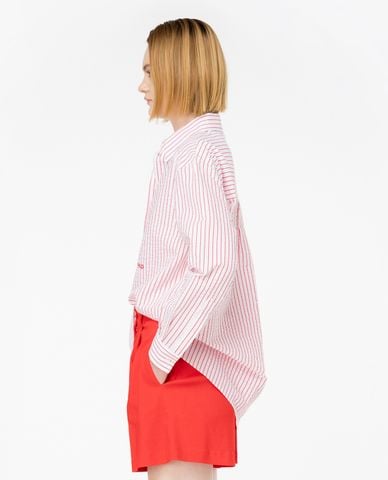  PINKO - Áo sơ mi cổ bẻ tay dài hoạ tiết kẻ sọc Bridport 