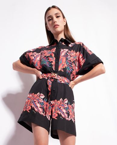  PINKO - Playsuits nữ cổ bẻ tay ngắn Teatrale 