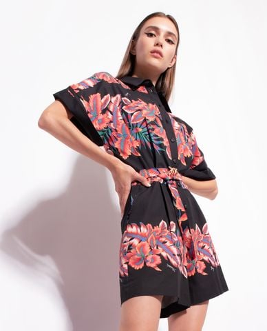  PINKO - Playsuits nữ cổ bẻ tay ngắn Teatrale 