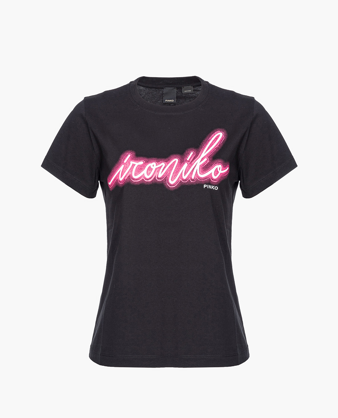 PINKO - Áo thun nữ cổ tròn tay ngắn Bussolotto