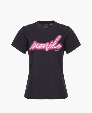  PINKO - Áo thun nữ cổ tròn tay ngắn Bussolotto 