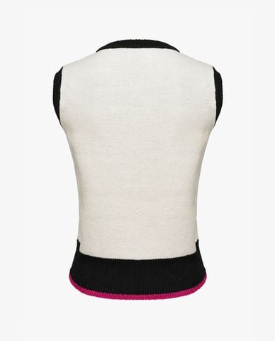  PINKO - Áo len nữ sát nách cổ tròn thời trang Anagni 