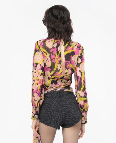  PINKO - Áo kiểu nữ cổ lọ tay dài Rivelatore 