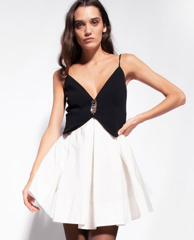  PINKO - Đầm mini 2 dây phom xòe Arama 