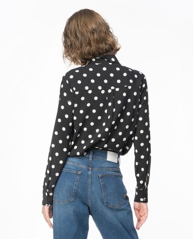  PINKO - Áo sơ mi nữ cổ bẻ tay dài Smorzare 