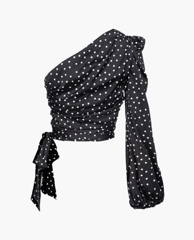  PINKO - Áo kiểu nữ lệch vai tay dài Thira 