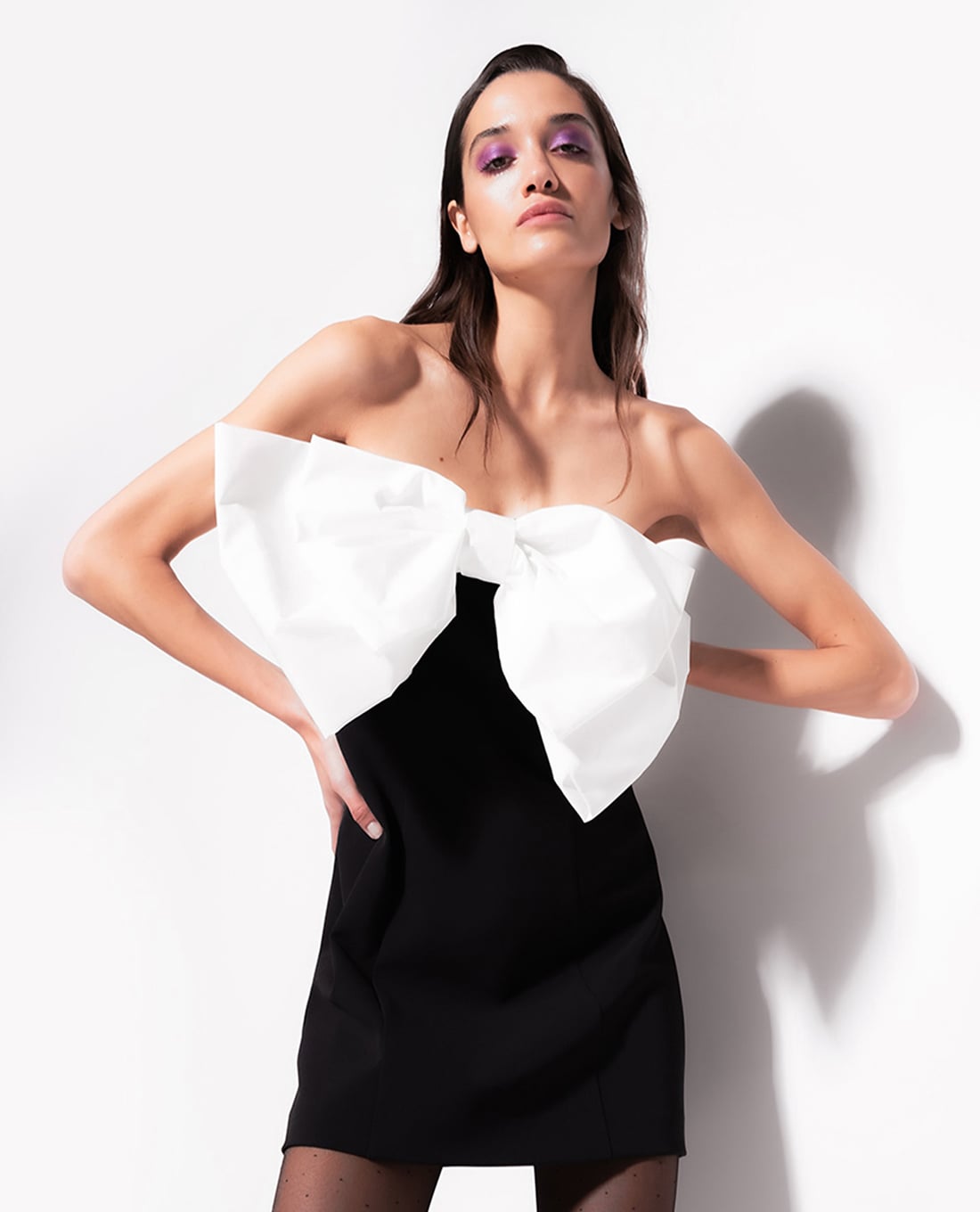 PINKO - Đầm mini phối nơ Antigua