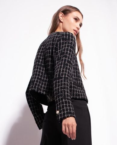  PINKO - Áo khoác croptop nữ hai hàng nút Esile 