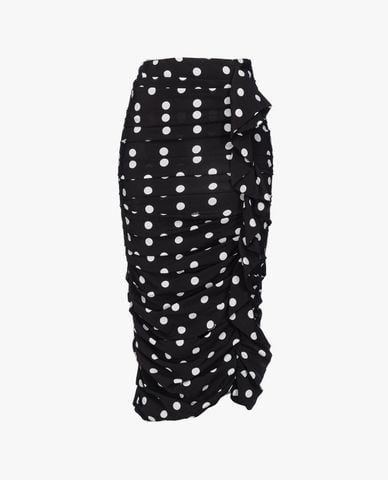  PINKO - Chân váy bút chì midi họa tiết chấm bi nữ tính 