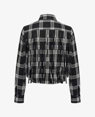  PINKO - Áo sơ mi nữ tay dài họa tiết caro thời trang 