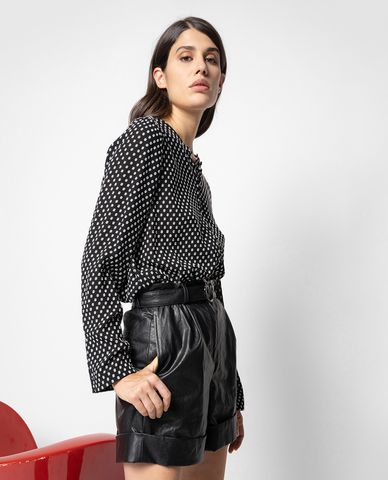  PINKO - Áo kiểu nữ tay dài chấm bi thời trang Tilcara 