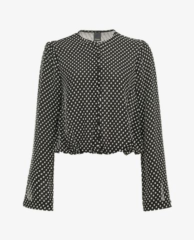  PINKO - Áo kiểu nữ tay dài chấm bi thời trang Tilcara 
