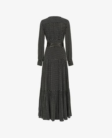  PINKO - Đầm maxi tay dài chấm bi thời trang 