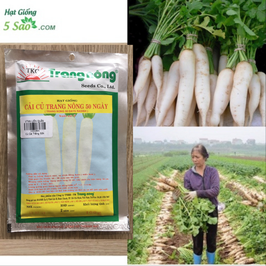 Củ Cải Trắng Trang Nông 50 Ngày (100g)