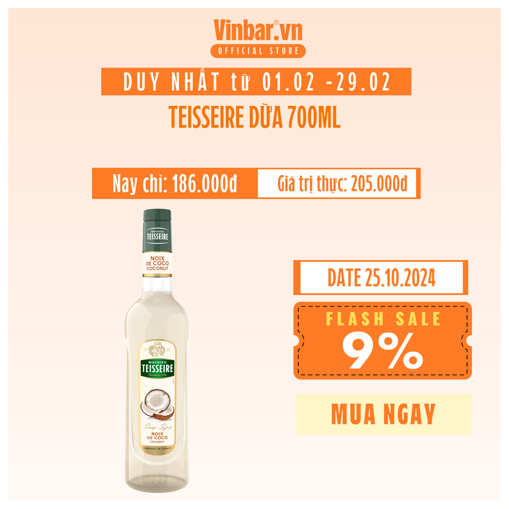 TEISSEIRE DỪA 700ML