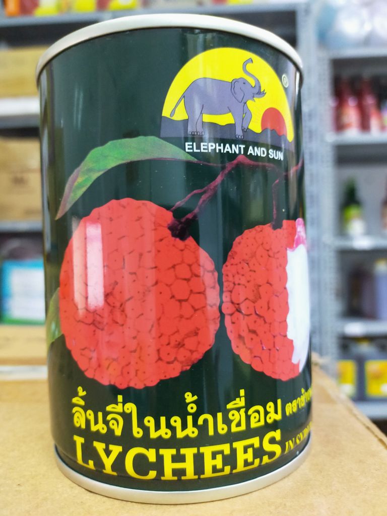 VẢI THÁI LAN ELEPHANT AND SUN 565GR(24 LON/THÙNG) (LON)