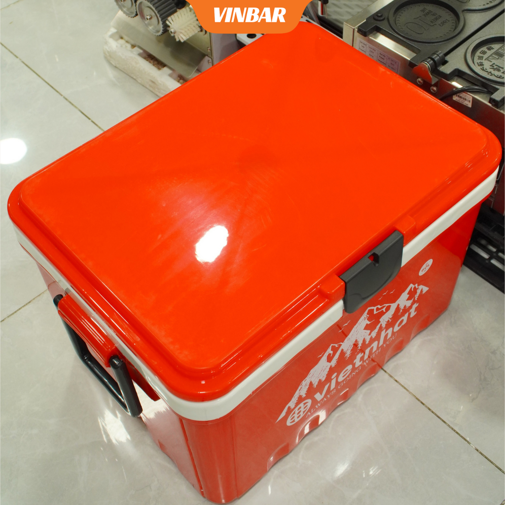 THÙNG ĐÁ 60L KÈM 9 KHAY TOPPING INOX