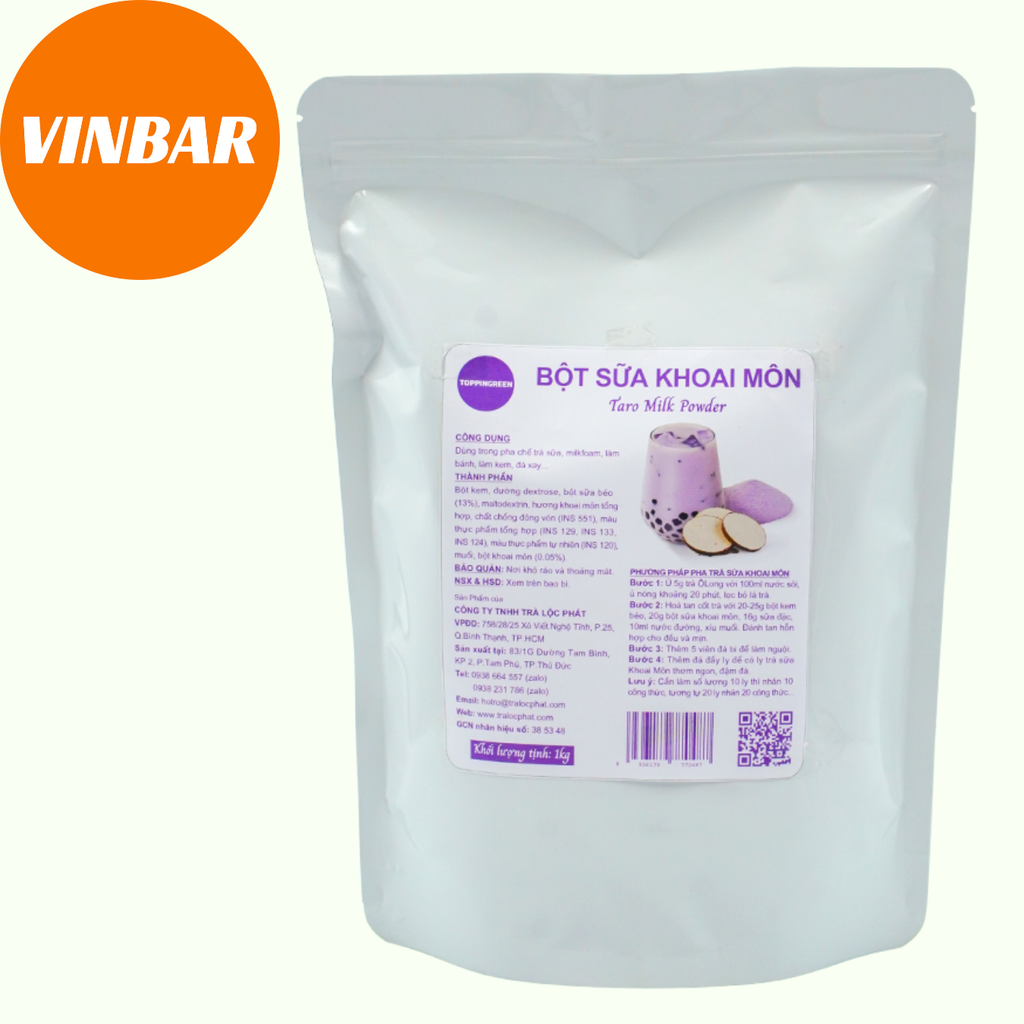 BỘT SỮA KHOAI MÔN TOPPINGREEN 1KG