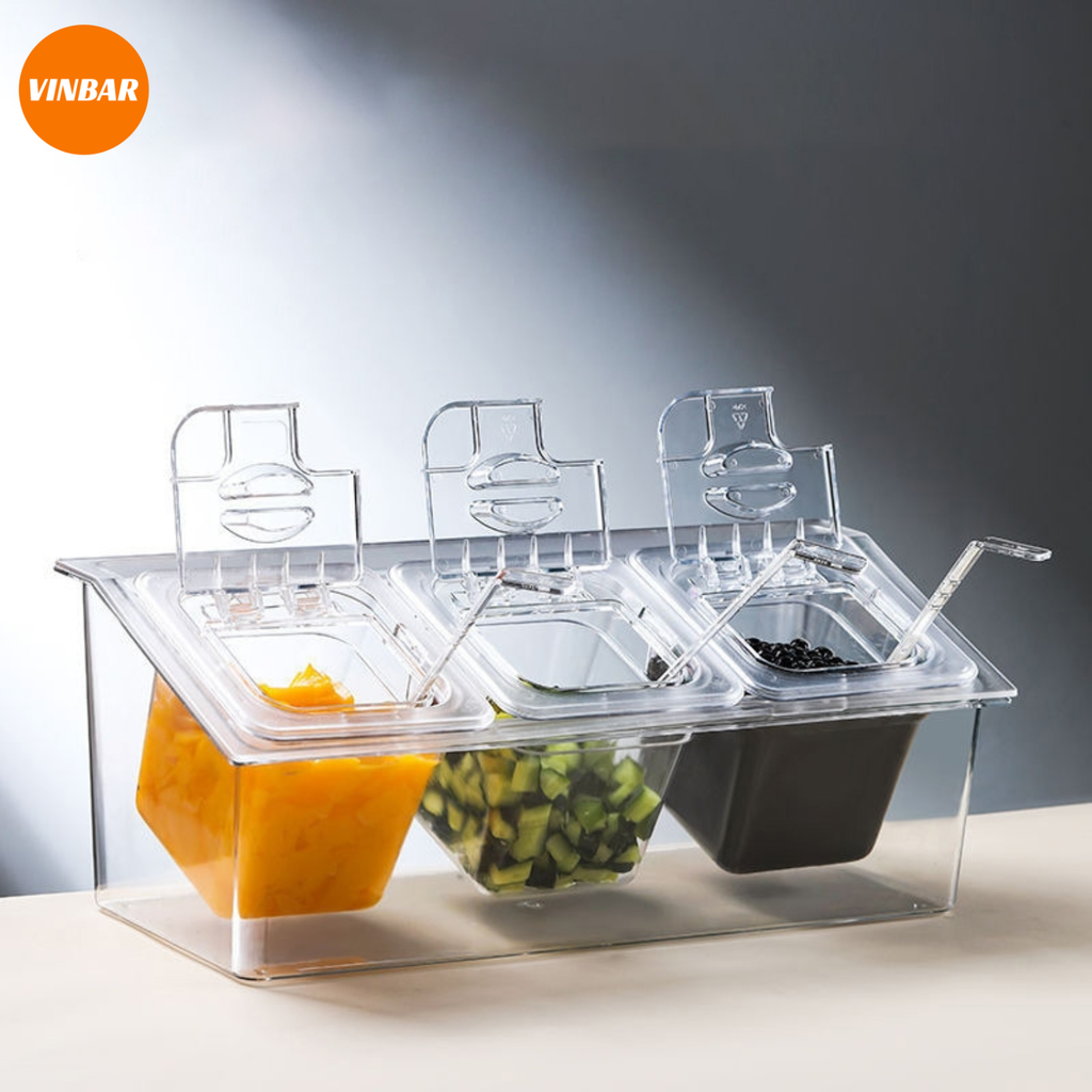 BỘ KHAY NHỰA PC - 3 KHAY 1/6*15CM