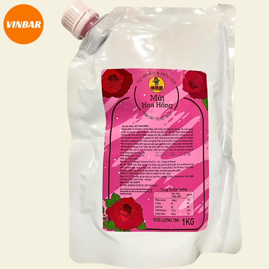 SINH TỐ HOA HỒNG MAO MAO 1KG (12 TÚI /THÙNG) - (TÚI)
