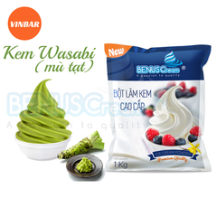 BỘT LÀM KEM TƯƠI BENUSCREAM VỊ WASABI (MÙ TẠT)