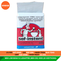 MEN LÀM BÁNH S.I.LESAFFRE (MEN ĐỎ) 500G (20 GÓI/THÙNG)