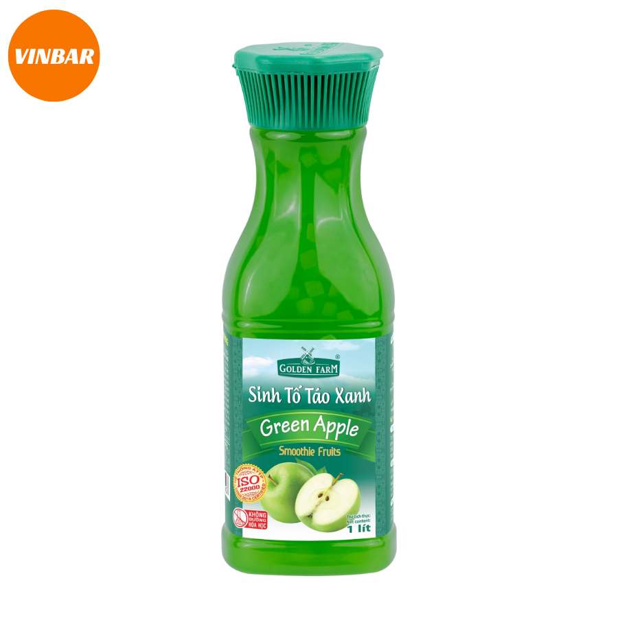 SINH TỐ GOLDEN FARM TÁO XANH 1 LÍT (12 CHAI/THÙNG)