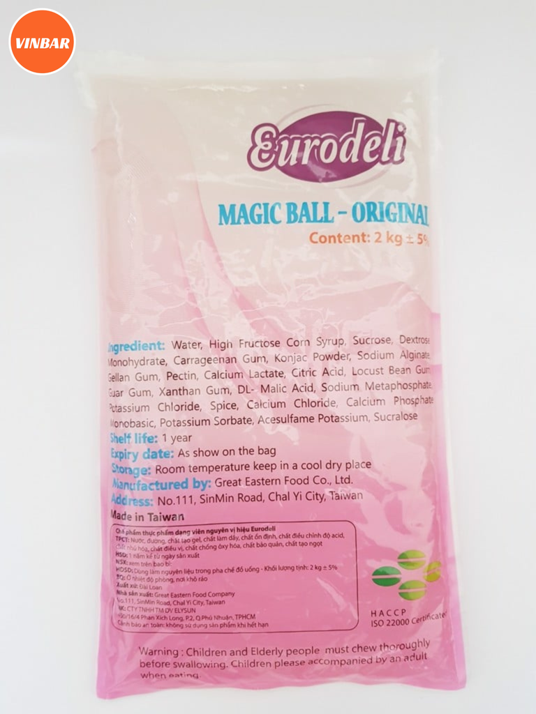 TRÂN CHÂU EURODELI -  3Q NGỌC TRAI 2KG (6 BỊCH/THÙNG)