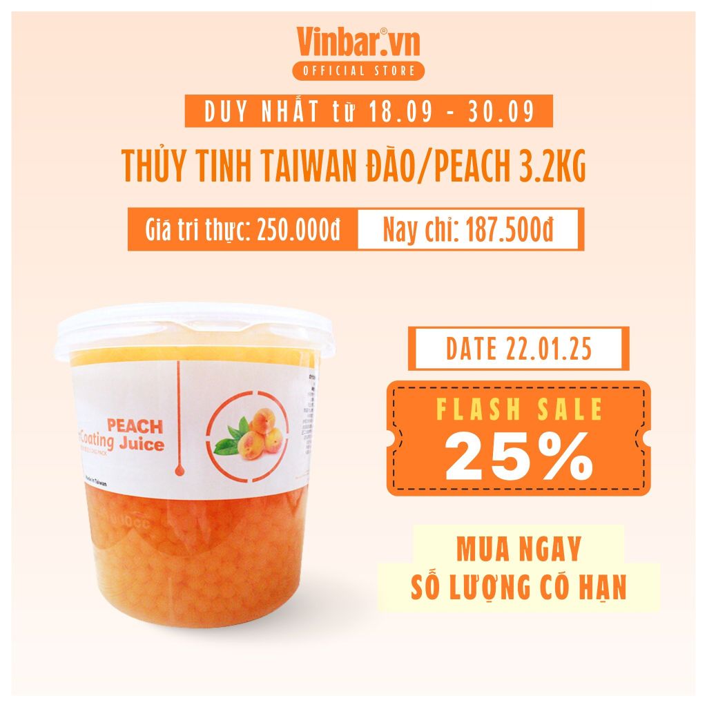 THỦY TINH TAIWAN ĐÀO/PEACH 3.2KG