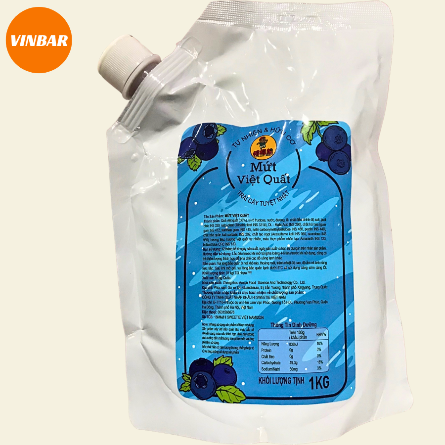 SINH TỐ VIỆT QUẤT MAO MAO 1KG (12 TÚI /THÙNG) - (TÚI)