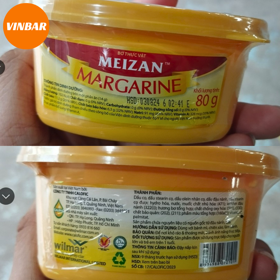 BƠ MEIZAN HỘP 80GR