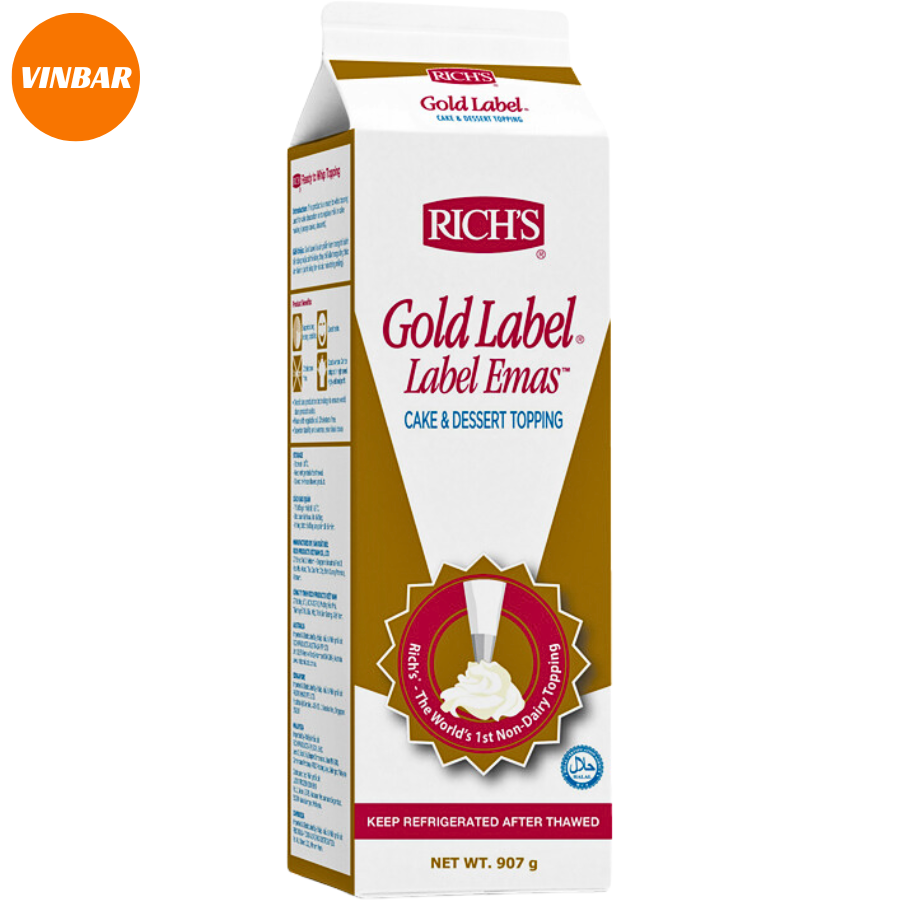 KEM TRANG TRÍ BÁNH GOLD LABEL 907GR (12 HỘP/THÙNG)