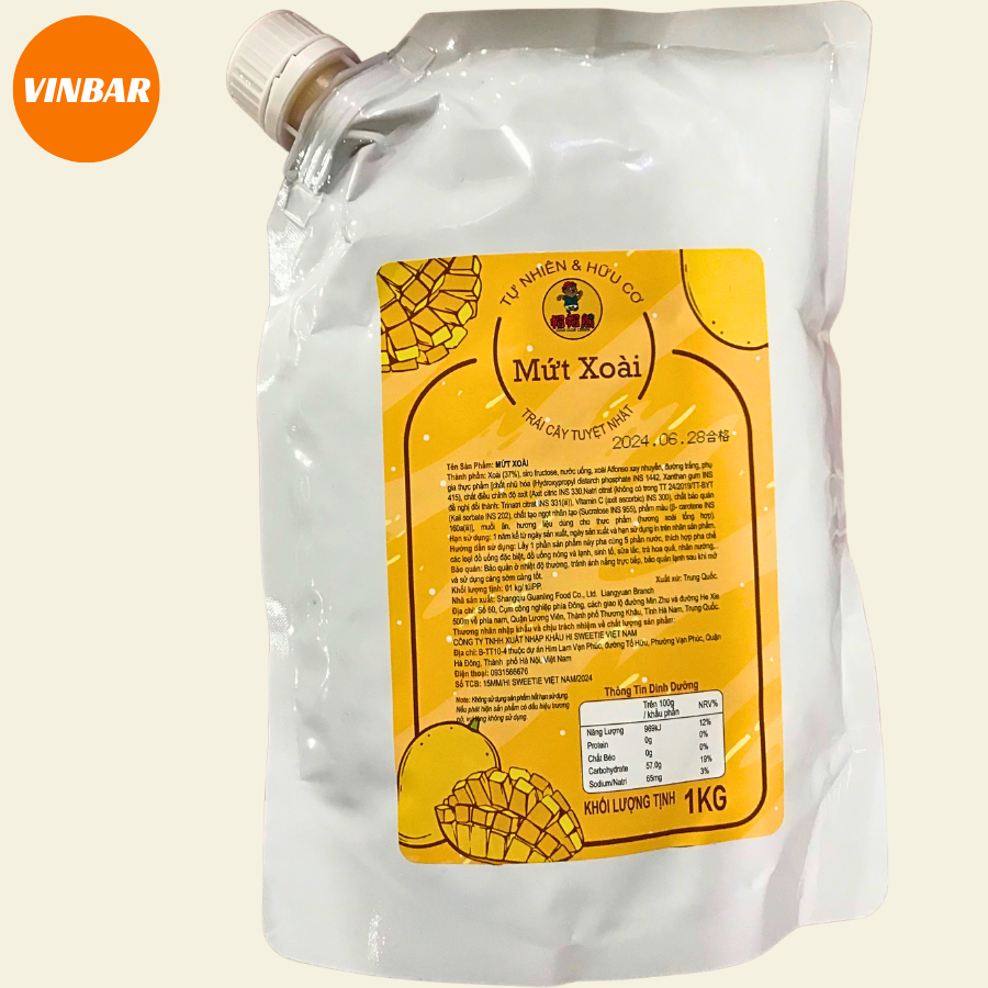 SINH TỐ XOÀI MAO MAO 1KG (12 TÚI /THÙNG) - (TÚI)