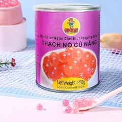 THẠCH HẠT NỔ CỦ NĂNG MAOMAO 850Gr ÁNH HỒNG (12LON/THÙNG