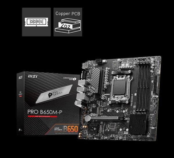 MAINBOARD MSI PRO B650M-P ( AM5 / M-ATX / 4XDDR5 )