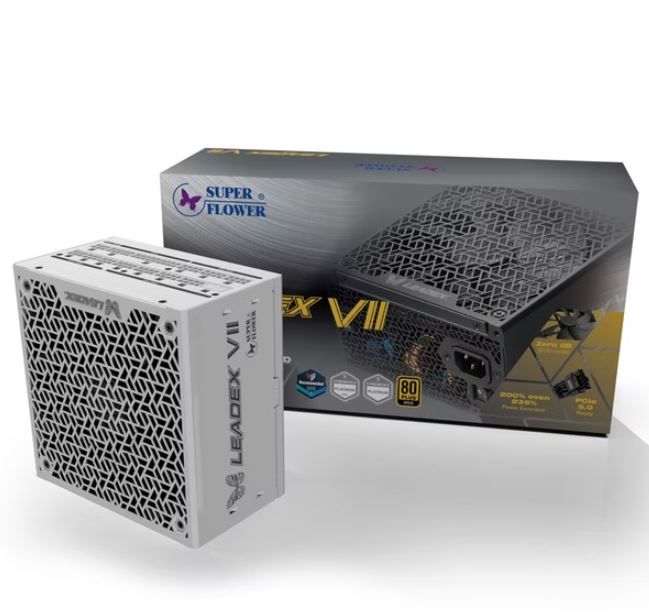 NGUỒN Super Flower Leadex VII XG 850W 80 Plus Gold ATX 3.1 WHITE NEW