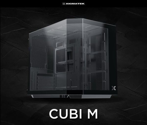 Vỏ Case XIGMATEK - CUBI M BLACK - PREMIUM GAMING M-ATX - 3 Mặt Kính - CHƯA KÈM FAN