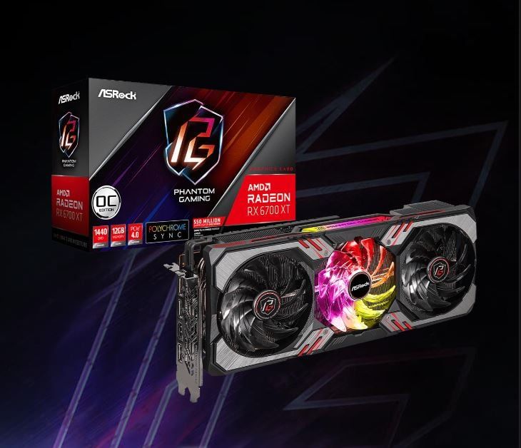 (2ND) VGA ASROCK RX 6700XT 12GB PHANTOM GAMING D OC