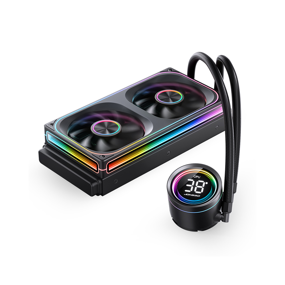 TẢN NHIỆT NƯỚC AIO JONSBO TH-240 BLACK (ARGB - HIỂN THỊ NHIỆT ĐỘ) NEW